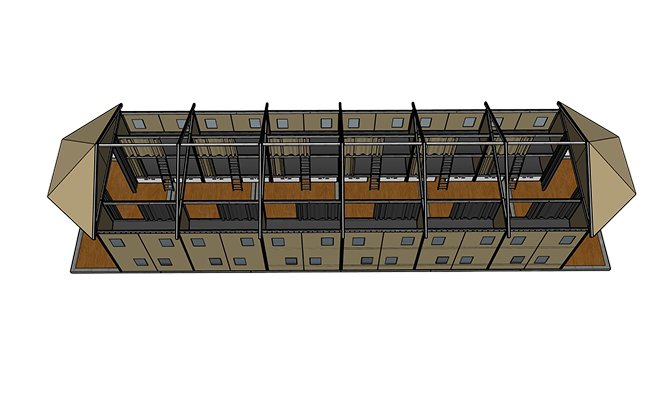 Create more room, housing 12 people